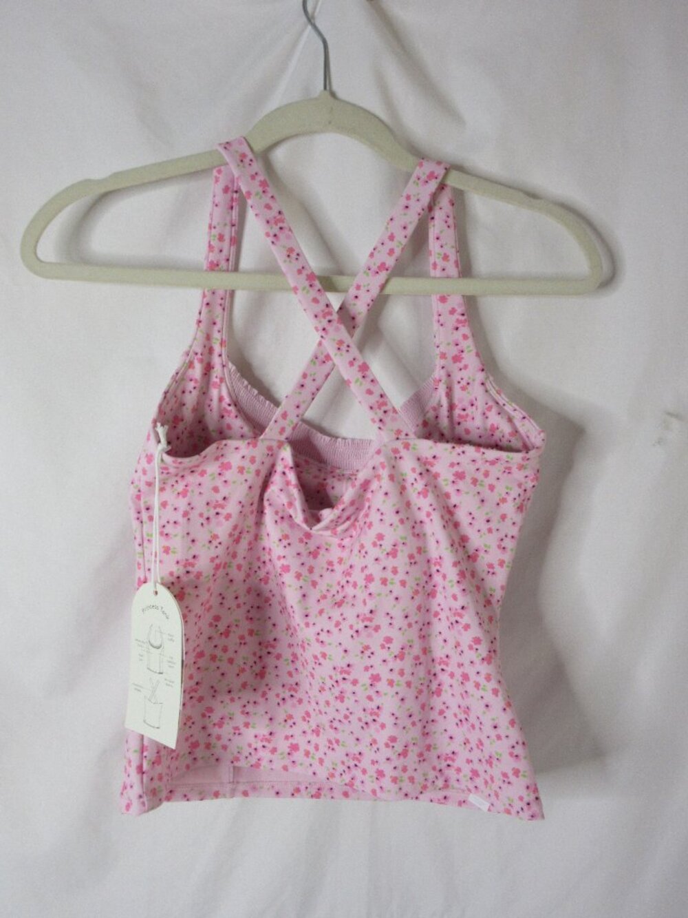 Blogilates Princess Tank Top Pink Floral Active Wear Size Medium NWT - Picture 4 of 9